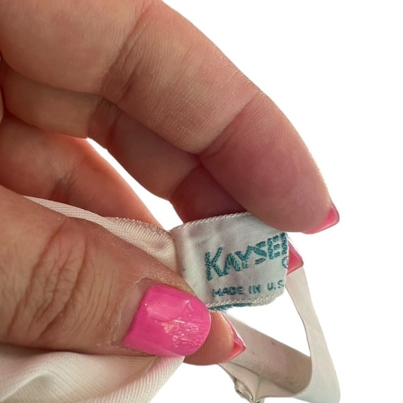 Vintage kayser slip dress white size 34 - Picture 4 of 6